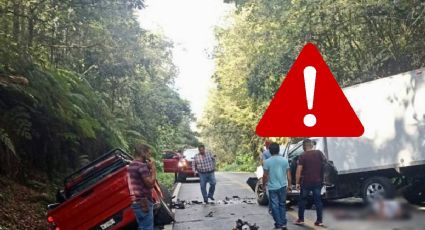 Cierre en la México-Tampico por choque de camionetas en Tlanchinol