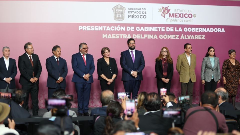 Presentación del gabinete de Delfina Gómez