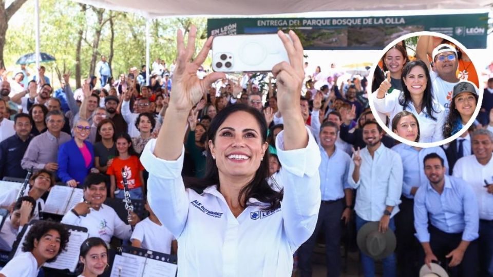 Alejandra Gutiérrez Campos, durante la inauguración del Parque Bosque de la Olla.