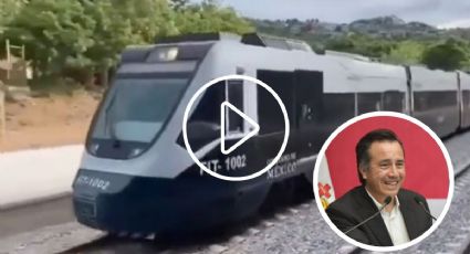Video: Cuitláhuac García revela prueba del Tren Interoceánico que cruzará de Oaxaca a Veracruz
