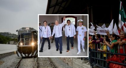 GALERÍA: Cuitláhuac y AMLO viajan en prueba del Tren Interoceánico