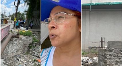 Ecatepec: el viacrucis de vivir junto a un canal obliga a familia a construir muro de contención