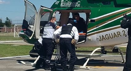 Se queman con alcohol madre e hijo en Edomex; los trasladan de urgencia en helicóptero a CDMX