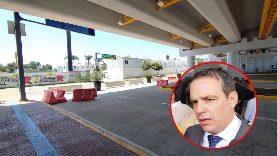 Jorge Jiménez Lona explicó porque quedarán sin usarse los carriles centrales debajo del puente Talabarteros.