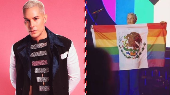 Critican a Christian Chávez por mostrar bandera de México con los colores LGBT+