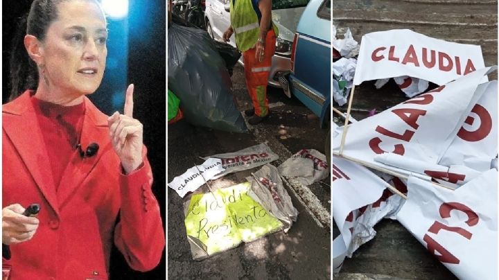 Claudia Sheinbaum: Simpatizantes dejan basurero en el Word Trade Center