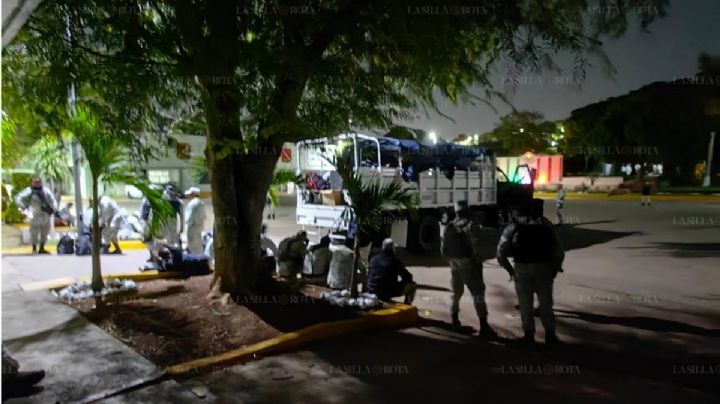 Guardias nacionales duermen a la intemperie en Campeche