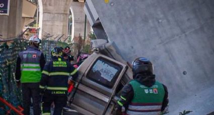 Cae estructura del Tren Interurbano en Álvaro Obregón y se salvan de milagro | VIDEO