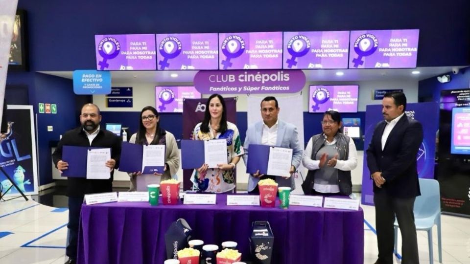 La alcaldía Álvaro Obregón y Cinépolis firman convenido para la instalación de tres nuevos Puntos Violeta