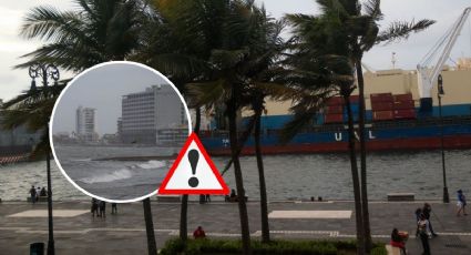 Cierran puerto de Veracruz y bulevar por vientos del norte del frente frío 31