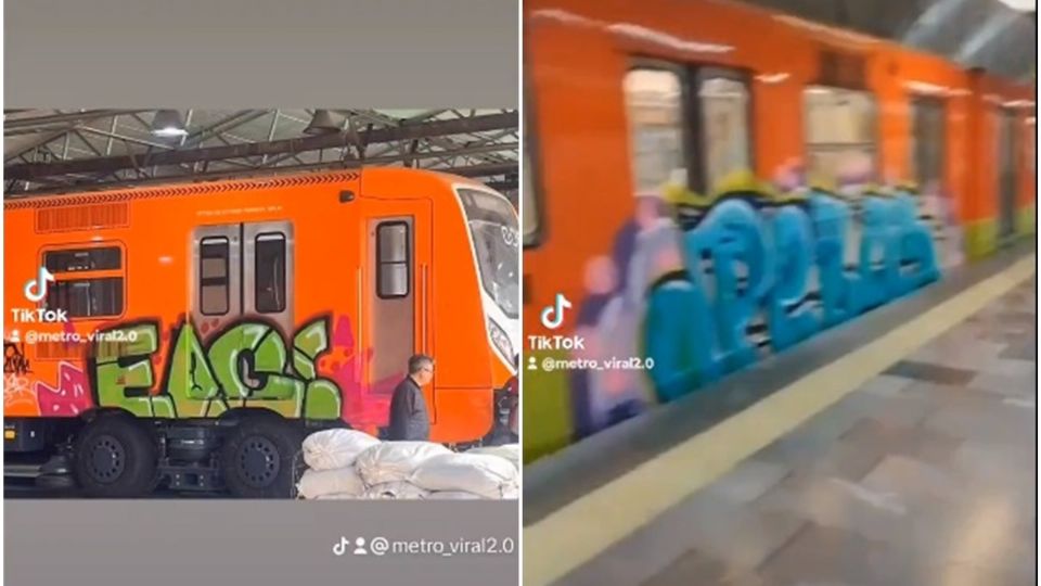 Metro CDMX: Vándalos grafitean los trenes y el Metro culpa a los usuarios