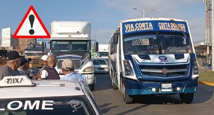 Transportistas de AMOTAC desquician tráfico en la ciudad de Veracruz