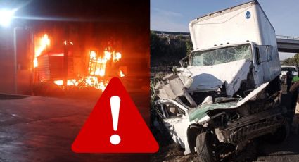 Accidentada mañana en la México-Pachuca: mujer muere prensada y una camioneta en llamas