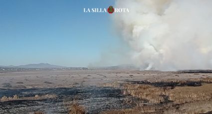Se incendia pastizal cercano a la Laguna de Zumpango