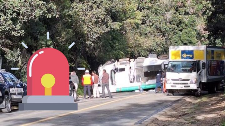 Cerrada la carretera Pachuca-Huejutla por accidente en Real del Monte I FOTOS