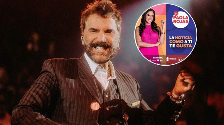 Alejandro Fernández podría ser vetado de Televisa al ser el padrino del noticiero de Paola Rojas en Imagen TV