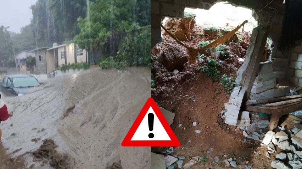 En Las Choapas, niña muere sepultada por alud de tierra tras intensas lluvias