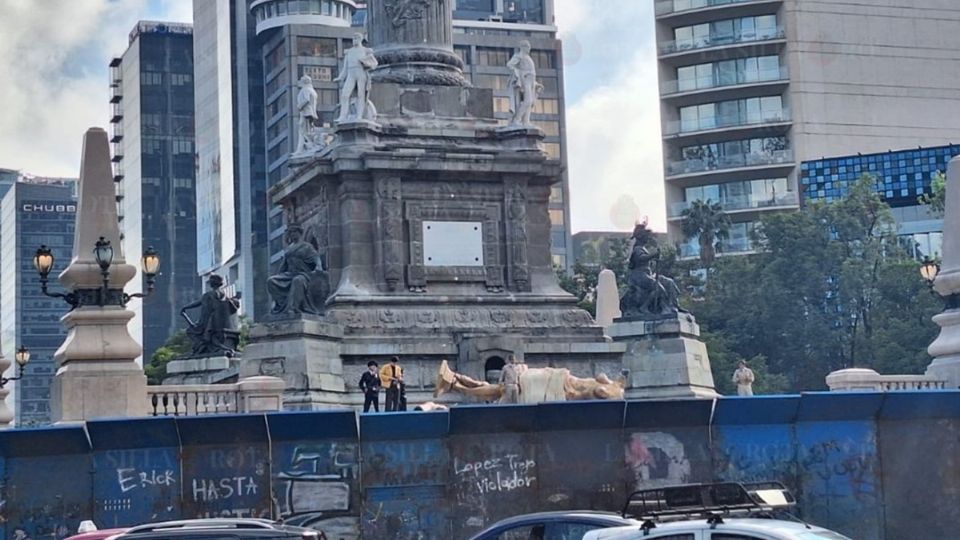 Personal de la SSC-CDMX confirmó la realización de la filmación en la inmediaciones del Ángel de la Independencia.