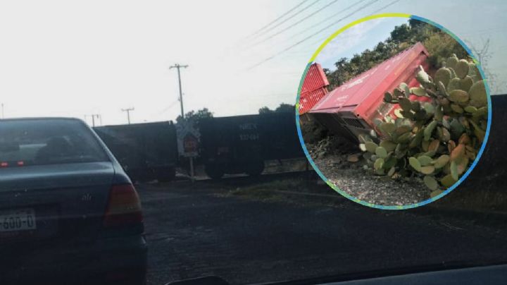 Tren se descarrila en Nopala: bloquea una carretera y se desata intento de rapiña