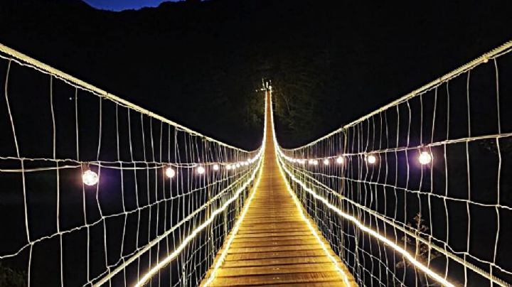 El puente colgante más largo de Hidalgo, así es la nueva atracción turística en El Chico
