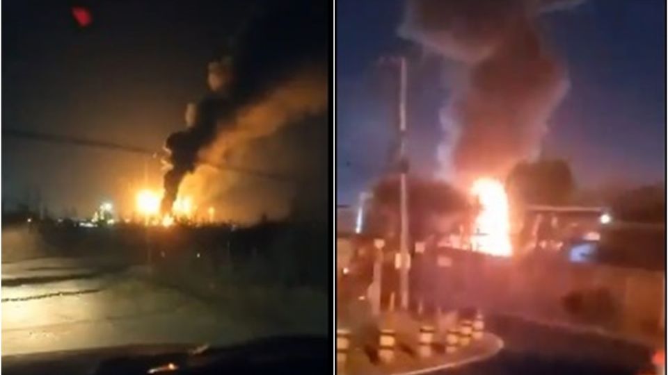 Incendio consume refinería de Pemex en Salamanca, Guanajuato