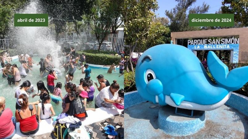 La mayoría de niños de primaria ya salieron de vacaciones y “La Ballenita” es un espacio atractivo para que sus padres los lleven a jugar, pese a esto cada vez van menos pequeños a este balneario.