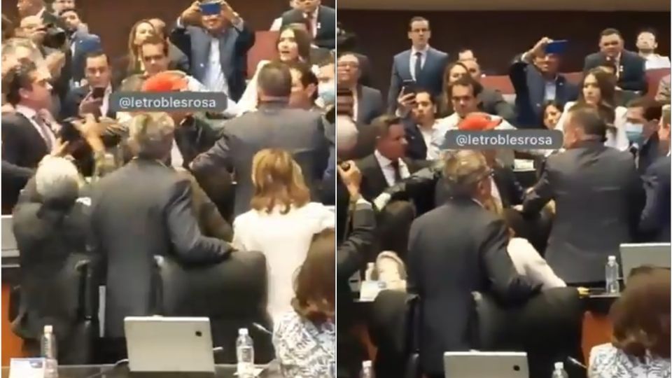 Pelea en el Senado: Adán Augusto López riñe con Enrique Vargas