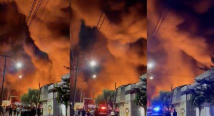 Cielo de fuego: se incendia recicladora en Ribera de la Presa | VIDEO