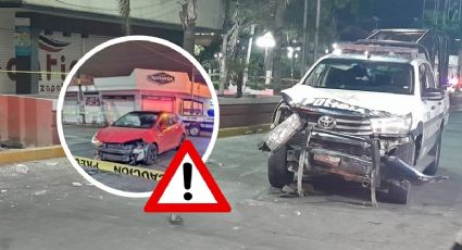 Choca patrulla de SSP y coche particular en Mendoza; hay un lesionado