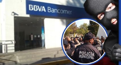 Balean a mujer en banco de Tula para robarla; policías protestaban por uniformes y equipo