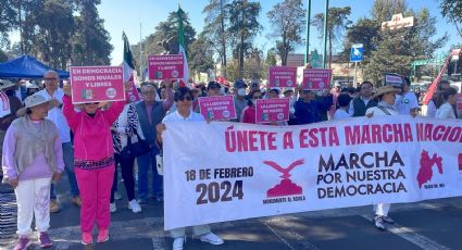 Marcha por la democracia en Toluca; exigen elecciones en paz