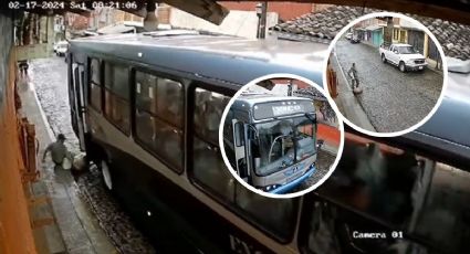 Chofer deja tirado a pasajero cuando bajaba de camión en Xico | VIDEO