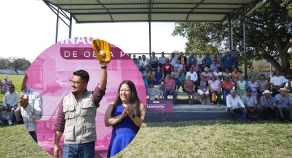 Ayuntamiento instala gradas en canchas deportivas de 4 localidades de Emiliano Zapata