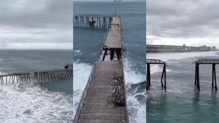 Puente de Rosarito BC es destrozado; desde 2023 se solicitó su demolición pero Semar no contestó | VIDEO