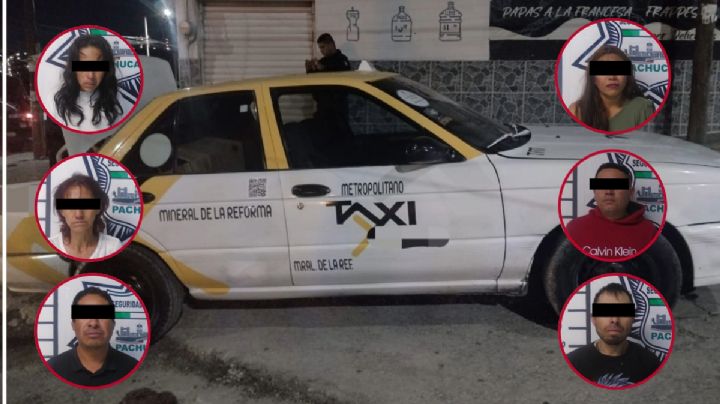 Utilizaban taxis para robar casas en la zona metropolitana de Pachuca; 6 detenidos