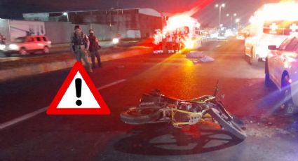 Pareja de motociclistas muere arrollada por camioneta en carretera de Veracruz