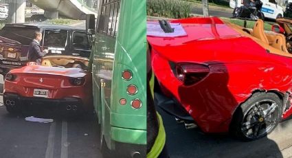 "Mi primera chamba": Ferrari choca contra camión en Periférico Sur