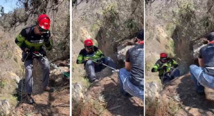 Rescatan a senderista de León: cayó a un barranco en Moroleón