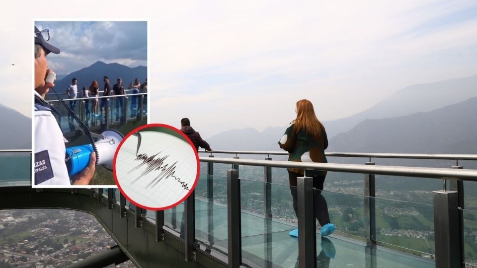 Atalaya de cristal Vigilante hace broma a visitantes sobre temblor y queda grabado