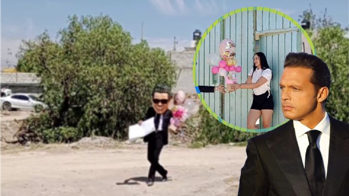 Con mismo estilo que El Patrón, “Luis Miguel” entrega flores en Hidalgo | VIDEO