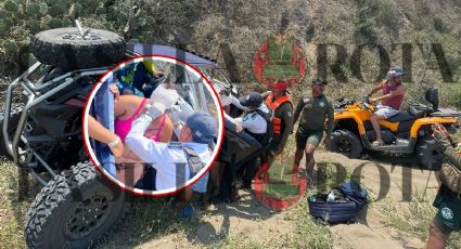 Mujer resulta lesionada tras choca tras cuatrimoto en dunas de Chachalacas