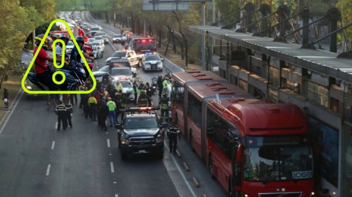 Metrobús CDMX: motociclista invade carril y provoca caos en la Línea 1