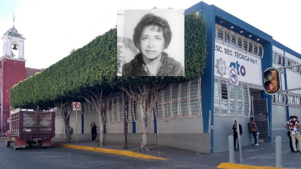 En el recuadro, la maestra  de Inglés Aurora Chávez (q.e.p.d.)