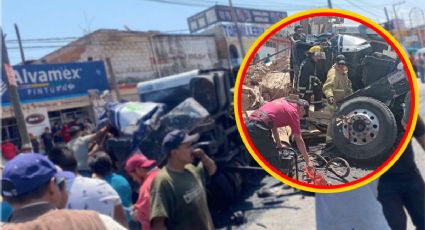 Camión sin frenos arrastra vehículos en la “Bajada de la muerte” de Tulancingo | VIDEO