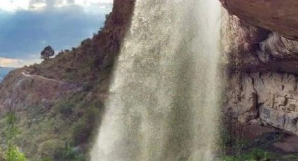 La impresionante cascada secreta en Guanajuato