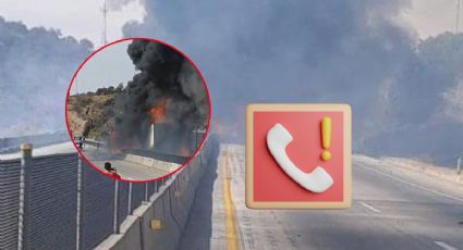 Autopista Arco Norte: Incendio de tráiler pasando la caseta Ciudad Sahagún