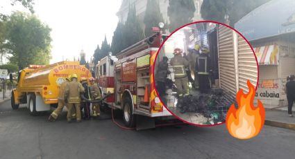 Incendio en mercado Fayuca de Tulancingo moviliza al cuerpo de emergencias
