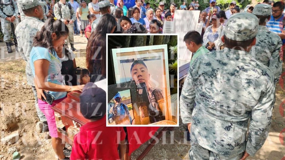 En Papantla, despiden a Feliciano, Guardia Nacional que murió en Guerrero