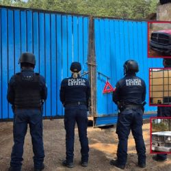 Asegura Policía de Hidalgo 13 camionetas, huachicol, armas y drogas en este municipio