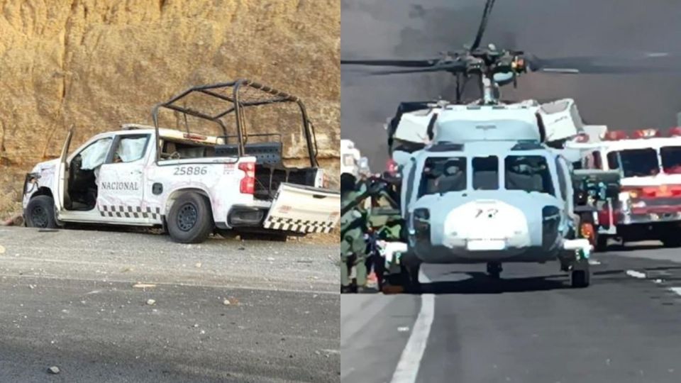 Choque entre patrulla de la GN y tráiler en la autopista Guadalajara-Colima deja 7 heridos